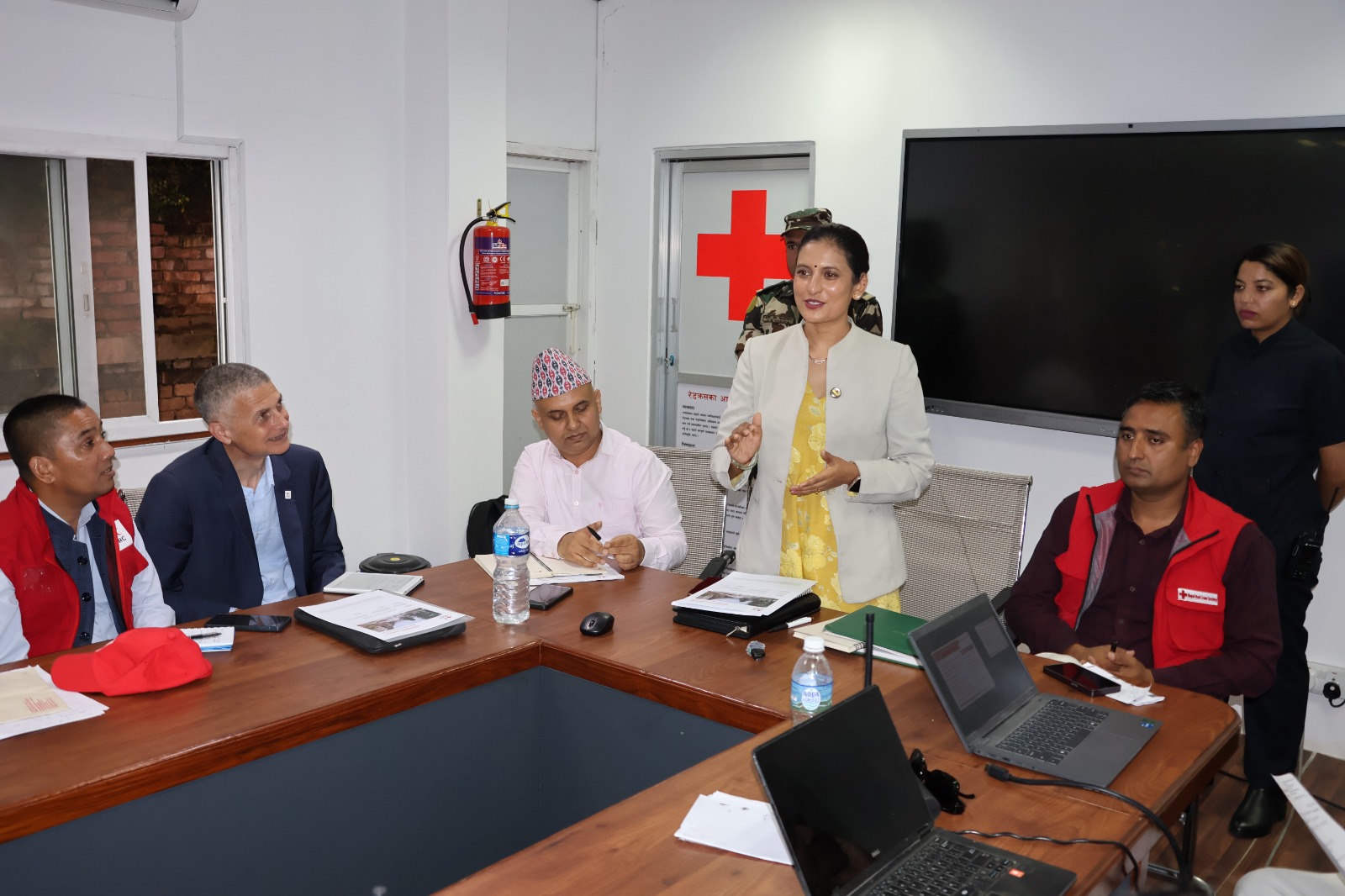 Minister Sita Badi Visits Nepal Red Cross Society Central Office