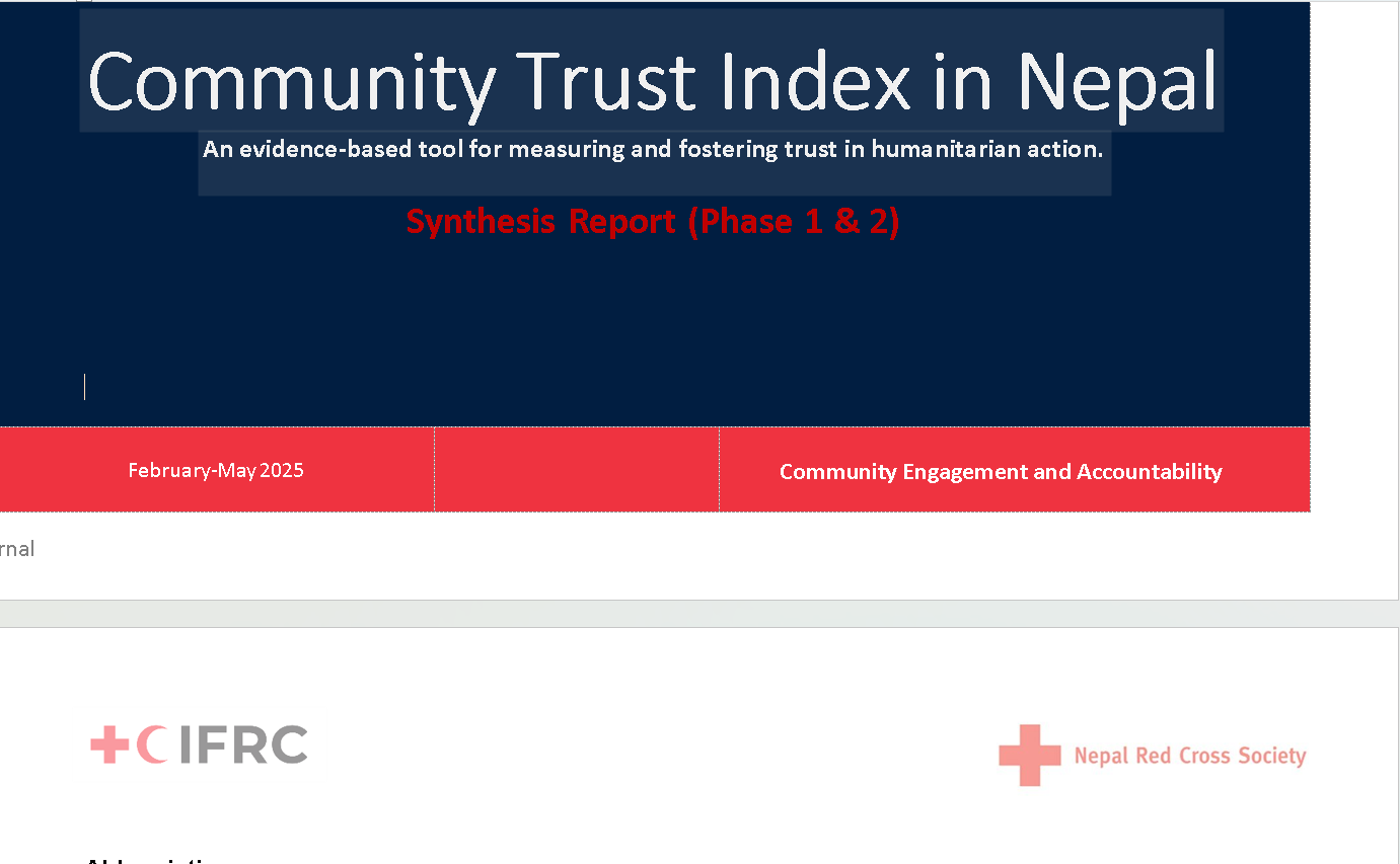 Community Trust Index Survey Report